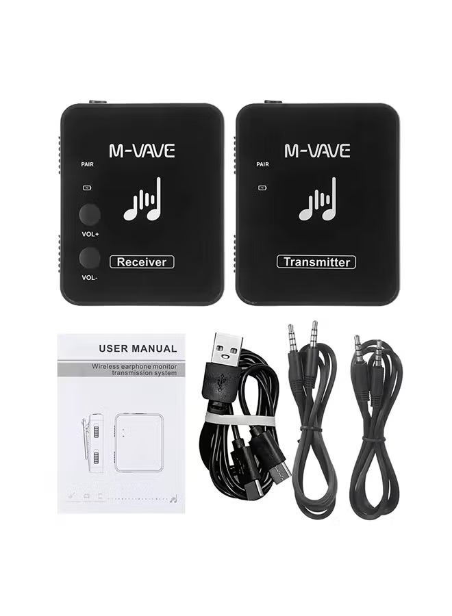 ام- فيفي سماعة أذن لاسلكية M-vave WP-10 2.4G مزودة بزر للتحكم في مستوى الصوت وجهاز إرسال واستقبال قابل لإعادة الشحن يدعم ستيريو أحادي Cuvave - Image 4
